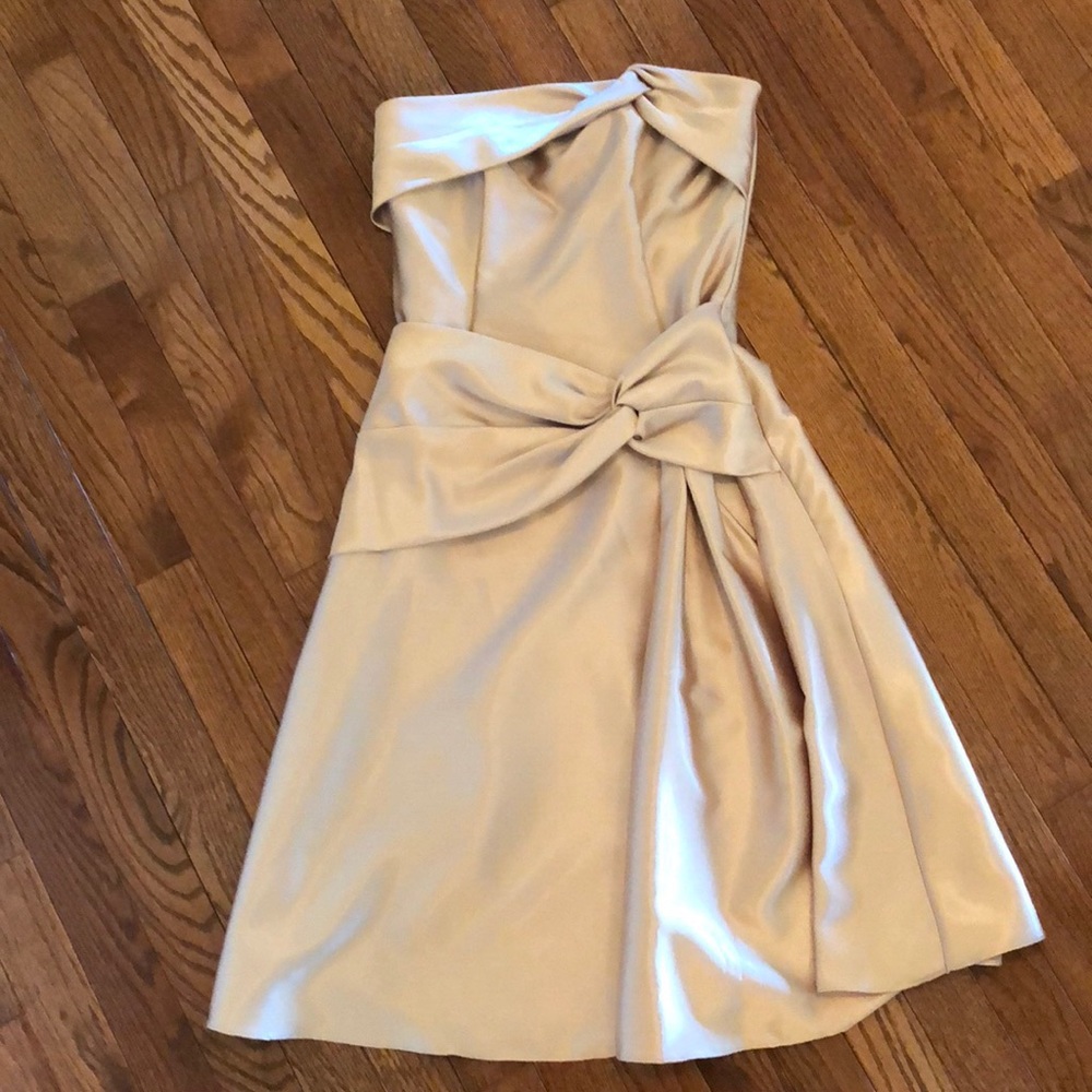 Gold bridesmaid dress